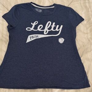 Baseballism Lefty Pride Navy Graphic Tee